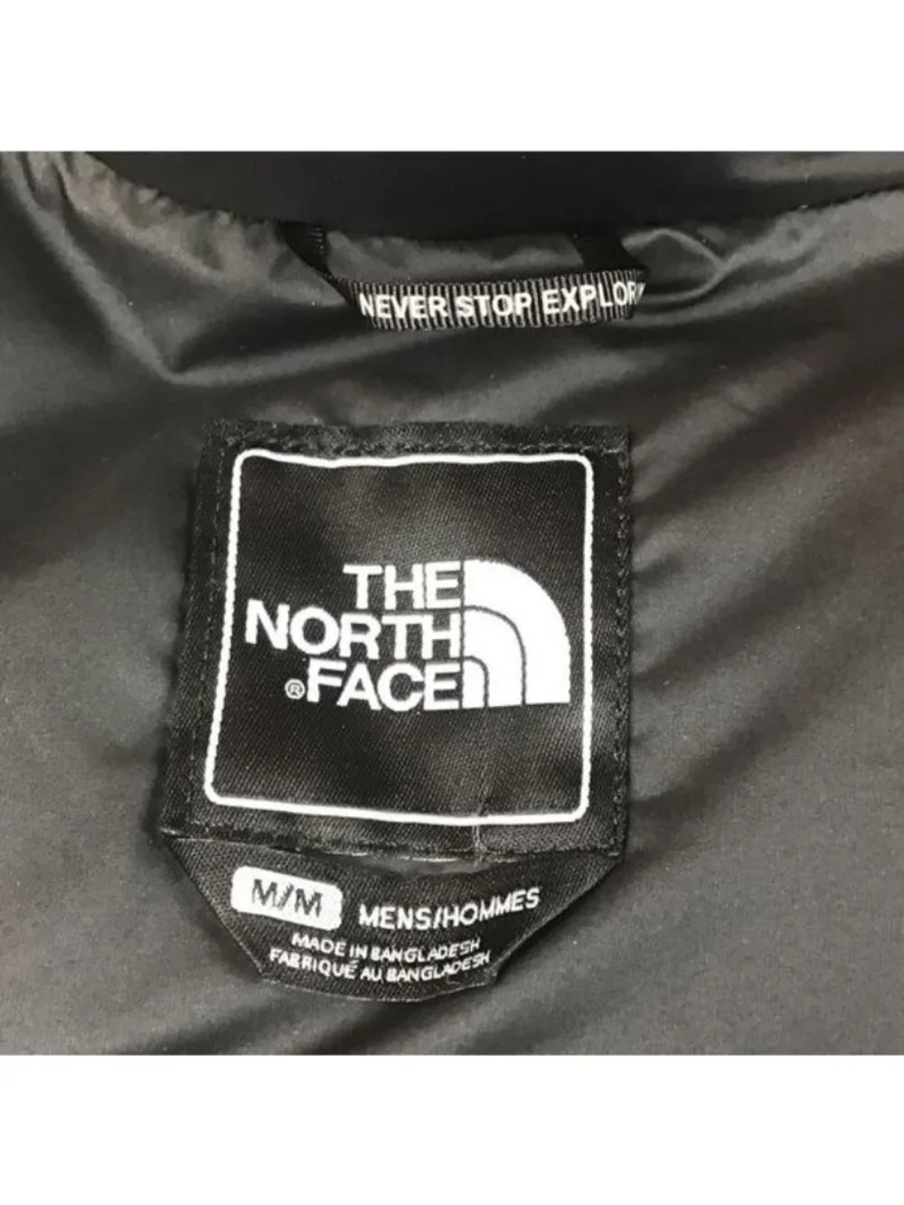 North Face Mens Nuptse 700 Red Black Puffer Jacket Goose Down Insulated Medium